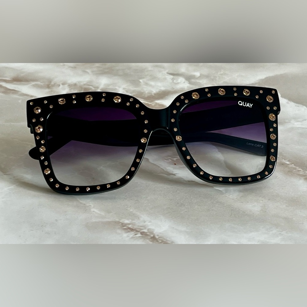 Quay Australia x Lizzo Studded Oversized Sunglasses